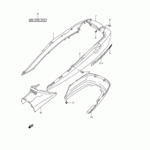 Схема вузла: Бічні панелі (Model k4) для Suzuki AN400 Burgman (EU analogue of SkyWave)
