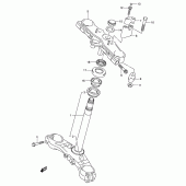 Схема узла: Кронштейн передней вилки (Gsf650sk5/suk5/sak5/suak5/sk6/suk6/sak6/suak6) для Suzuki GSF650 Bandit S
