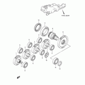 Схема вузла: Редуктор (Model k3/k4) для Suzuki AN650 Burgman (EU analogue of SkyWave)