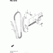 Схема вузла: Ланцюг ГРМ & Натягувач & Заспокоювач для Suzuki DR-Z125 DR-Z125