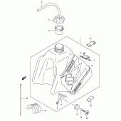 Схема вузла: Паливний бак (Model k4) для Suzuki DR-Z250