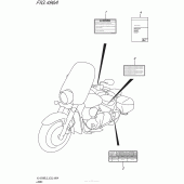 Схема вузла: Інформаційні наклейки для Suzuki VL1500 Boulevard C90 BOSS