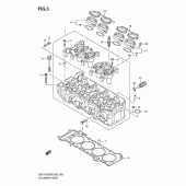 Схема вузла: Головка циліндра Suzuki GSX-R750