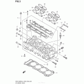 Схема узла: Головка цилиндра для Suzuki GSX1300 Hayabusa
