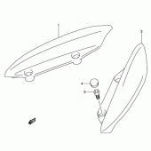 Схема вузла: Опори пасажира (Model k3) для Suzuki UH150 Burgman