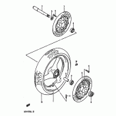 Схема узла: Переднее колесо (Model j/k) для Suzuki GSX-R750