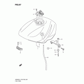 Схема вузла: Паливний бак (Gs500fh p33) для Suzuki GS500
