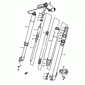 Схема вузла: Передня вилка (Dr350shn/shp/shr) для Suzuki DR350