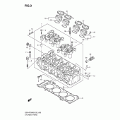 Схема вузла: Головка циліндра Suzuki GSX-R750