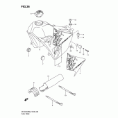 Схема узла: Топливный бак для Suzuki DR-Z400 DR-Z400SM