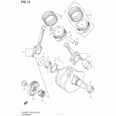 Схема вузла: Колінчастий вал Поршень для Suzuki VL800 Boulevard C50 BOSS
