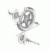 Схема узла: Переднее колесо для Suzuki GS1000
