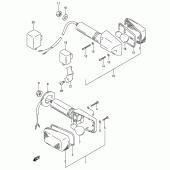 Схема вузла: Поворотники для Suzuki DR650 DR650RSE