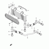Схема вузла: Олійний охолоджувач для Suzuki SV650