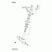 Схема узла: Рулевая траверса для Suzuki DL650 V-Strom