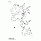 Схема узла: Кронштейн переднего обтекателя (Sv1000s/s1/s2) для Suzuki SV1000