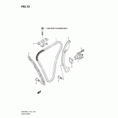 Схема узла: Цепь ГРМ & Натяжитель & Успокоитель для Suzuki GSR750