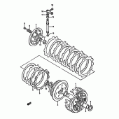 Схема узла: Сцепление для Suzuki DR350