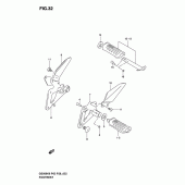 Схема вузла: Підніжки для Suzuki GS500