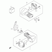 Схема вузла: Поворотники (Model k5) для Suzuki DR-Z400 DR-Z400S