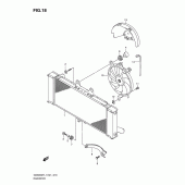 Схема узла: Радиатор для Suzuki GSX650