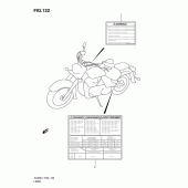 Схема вузла: Інформаційні наклейки (Vl800l1 e24) для Suzuki VL800 Intruder C800C/ Boulevard C50C