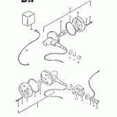 Схема вузла: Поворотники (E22) для Suzuki DR400