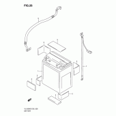 Схема вузла: Акумулятор для Suzuki VL1500 Intruder C1500/Boulevard C90