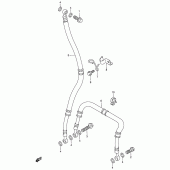 Схема вузла: Передній гальмівний шланг Suzuki GSX-R750