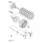 Схема узла: Сцепление для Suzuki SFV650 Gladius