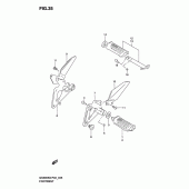 Схема узла: Подножки для Suzuki GS500