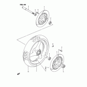 Схема вузла: Переднє колесо (Model n/p) для Suzuki GSX-R750