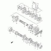 Схема узла: Трансмиссия для Suzuki DR250