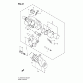 Схема вузла: Передні гальмівні супорти для Suzuki VL1500 Boulevard C90T