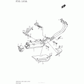 Схема вузла: Вихлопна система для Suzuki AN650 Burgman (EU analogue of SkyWave)