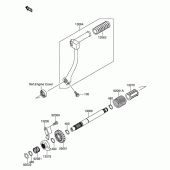 Схема вузла: Kickstarter mechanism для Suzuki DR-Z110
