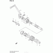 Схема вузла: Кікстартер для Suzuki DR-Z125 DR-Z125L