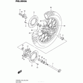 Схема вузла: Заднє колесо Suzuki DR650 DR650SE