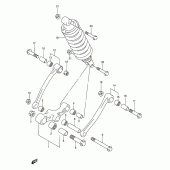 Схема вузла: Важіль прогресії (Model k/l/m/n/p/r/s/t) для Suzuki GSX600 Katana