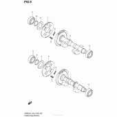 Схема вузла: Балансувальний вал для Suzuki AN650 Burgman (EU analogue of SkyWave)