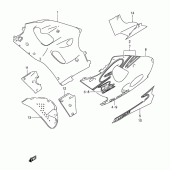 Схема вузла: Передній нижній обтічник (Model y for bp6) для Suzuki GSX-R600