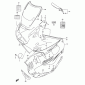 Схема узла: Передний обтекатель (Model t) для Suzuki GSX600 Katana