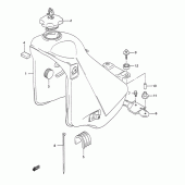 Схема узла: Топливный бак для Suzuki TS200