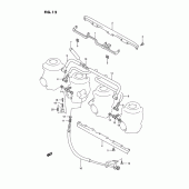 Схема узла: Соединители карбюратора (Model n/p) для Suzuki GSX-R750