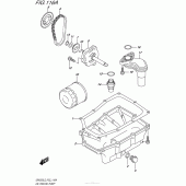 Схема узла: Масляный насос & Поддон для Suzuki GW250 Inazuma