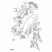 Схема вузла: Заднє крило (Model) для Suzuki GSX-R750