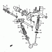 Схема узла: Распредвал & Клапан для Suzuki DR800
