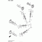Схема вузла: Розподільний вал & Клапан для Suzuki DL1000 V-Strom