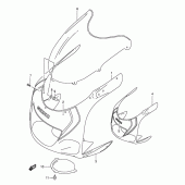 Схема вузла: Передній обтічник (Model y for l99, bp9, ce2) для Suzuki GSX-R600