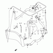 Схема вузла: Патрубок системи охолодження для Suzuki GSX1300 Hayabusa